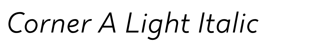 Corner A Light Italic